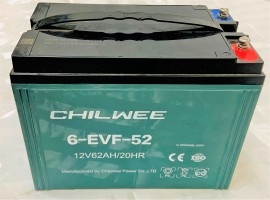 Аккумулятор 12V 6-EVF-52 GEL тяговый CHILWEE 52Ah
